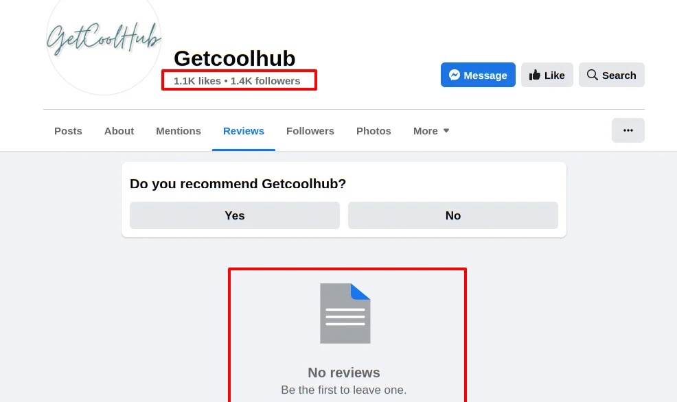 getcoolhub facebook reviews